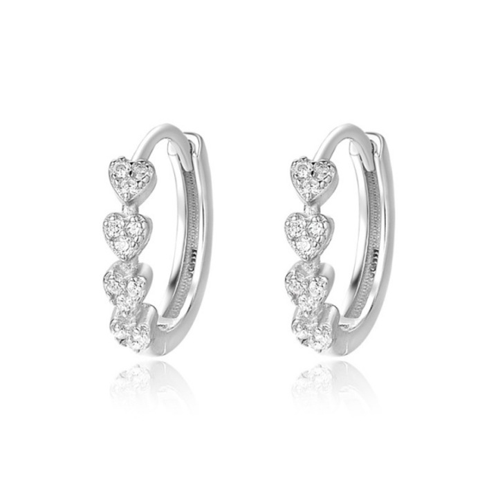 Cercei femei CK argint 925 moissanite elegant 10.14x2.6mm