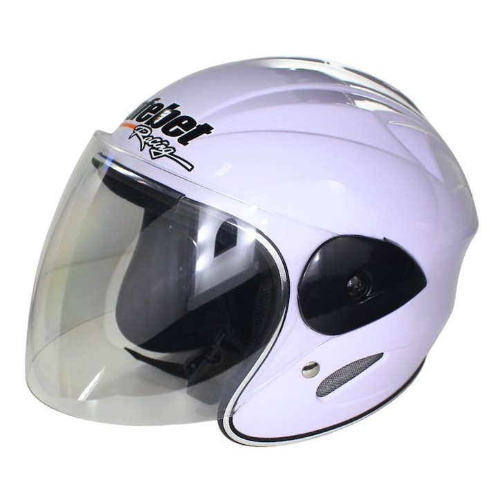 Casca moto semi-integrala pentru copii, Safebet HF-226, culoare alb, marime YS