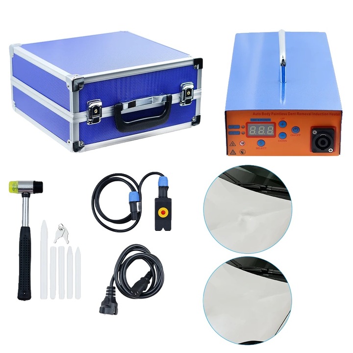 Unealta de reparare a denivelarilor fara vopsea, 220V, set cu ecran digital, functie de ajustare a puterii, dimensiuni compacte