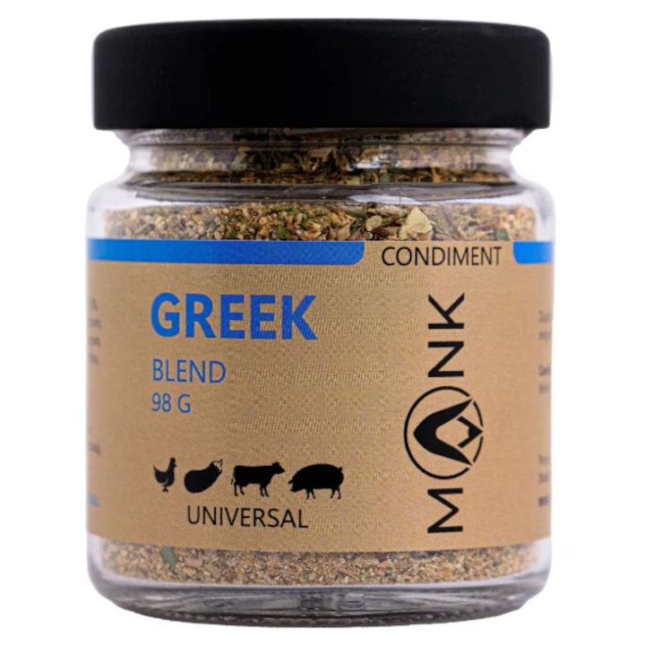 Mix de condimente Greeks, Monk, 98g, aroma mediteraneană, fără conservanți