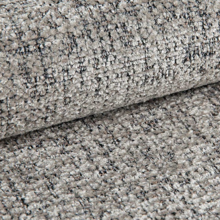 Material tapiterie rezistent la tigari, Chenille Bella, Stofa tapiterie canapele, Material plusat, Boucle, Gri deschis, 100 x 142 cm, 1 metru liniar, Tusi Leather