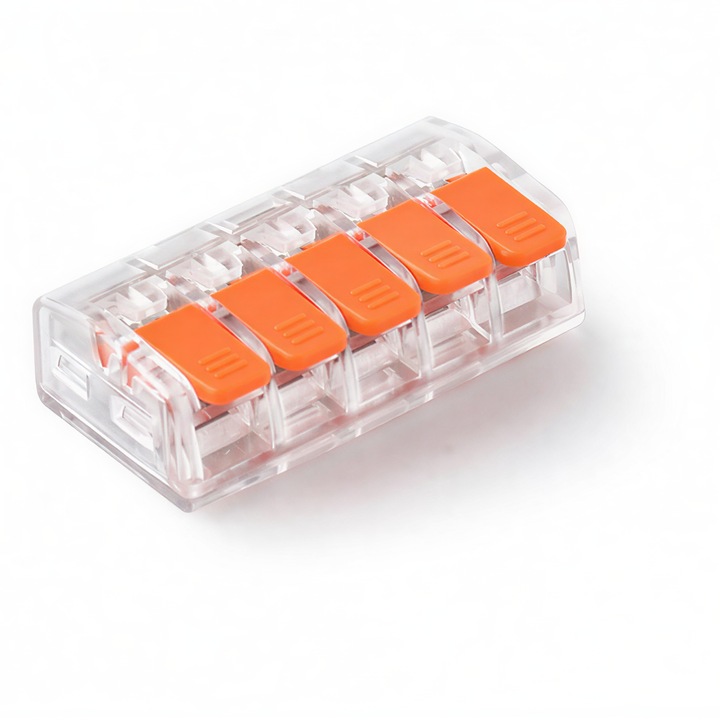 Conector de imbinare cu parghii 5x conductori, PAWBOL, (SET 5 bucati ), 32A, 450V, 4mm