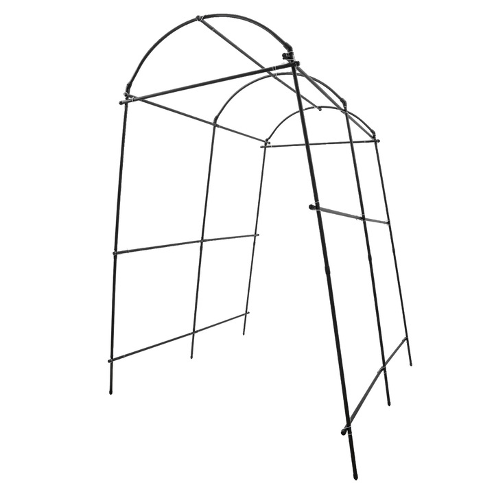 Arc de gradina pentru plante cataratoare, ajustabil, negru, 35kg, 19.2mm