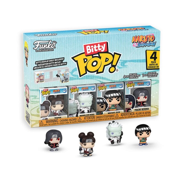 Set Figurine Bitty POP! Naruto Shippuden, 4-Pack, 2,5 cm, Multicolor