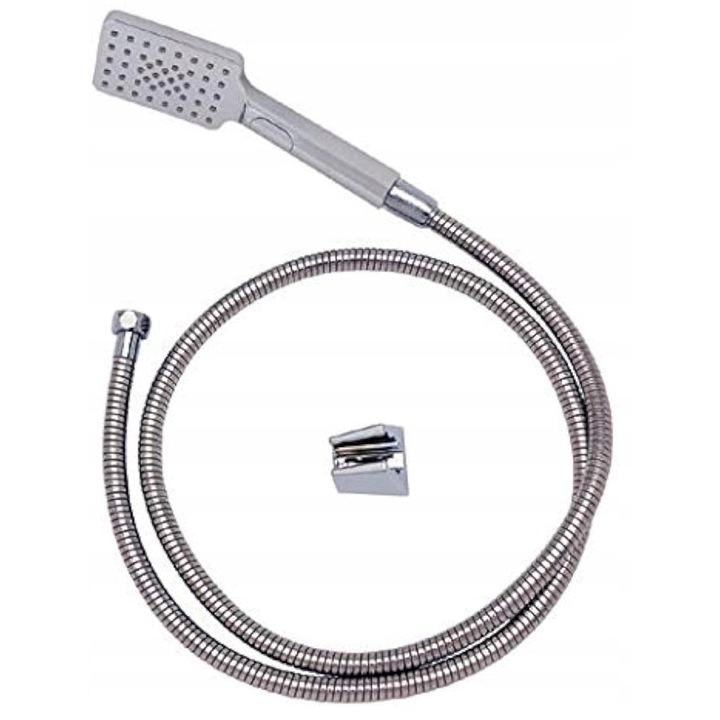 Prysnic manual Laggi Tanais 3 jeturi, crom, furtun extensibil 1,5-2m, suport perete