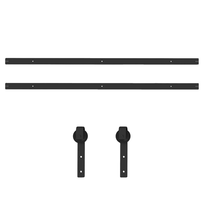 Accesorii usi, sistem de usi glisante, design compact, functionare silentioasa, negru, 40-55mm