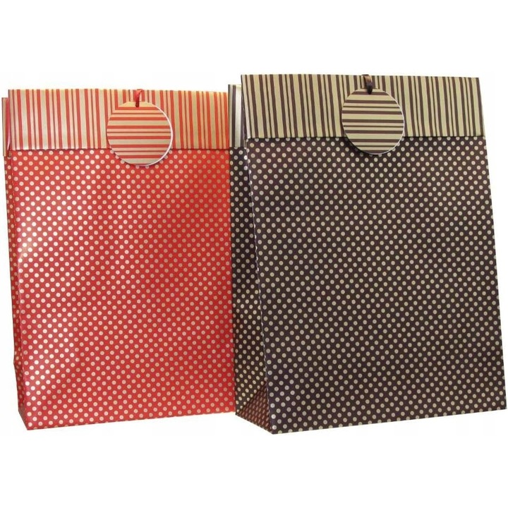 Clairefontaine közepes táska, 25x11x33 cm, csokoládé-piros színű, 1 szett