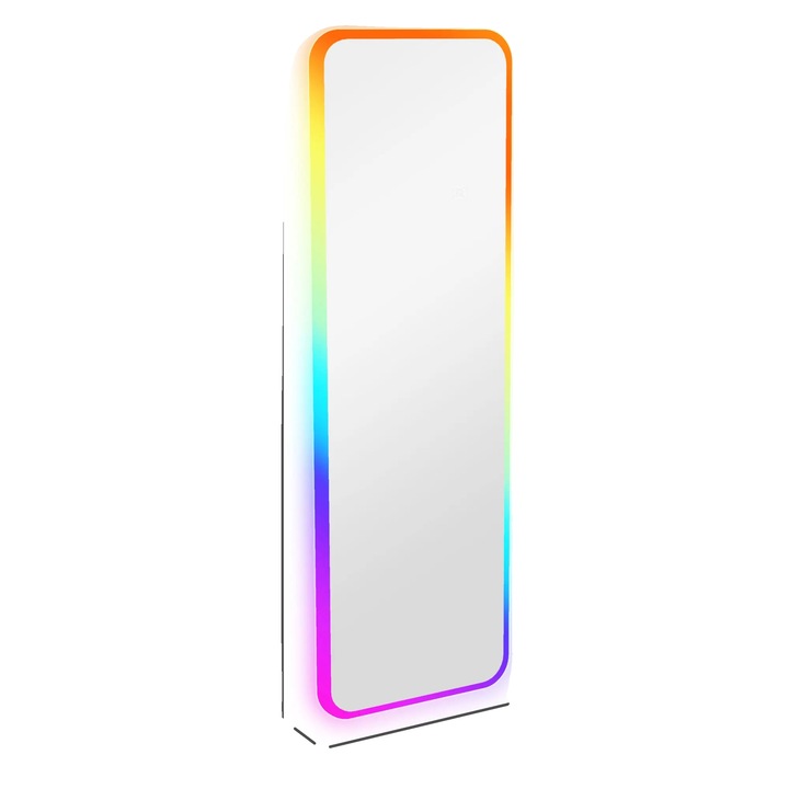 Oglinda cosmetica cu iluminare integrata, design elegant, transparent, 929cm