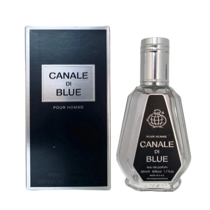 Apa de Parfum Fragrance World Canale di Blue, Bărbați, 50 ml