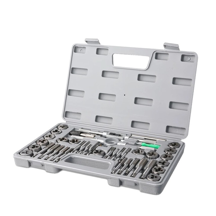 Set de unelte pentru filetat, 40 piese, otel de calitate superioara, finisaj ultra-neted