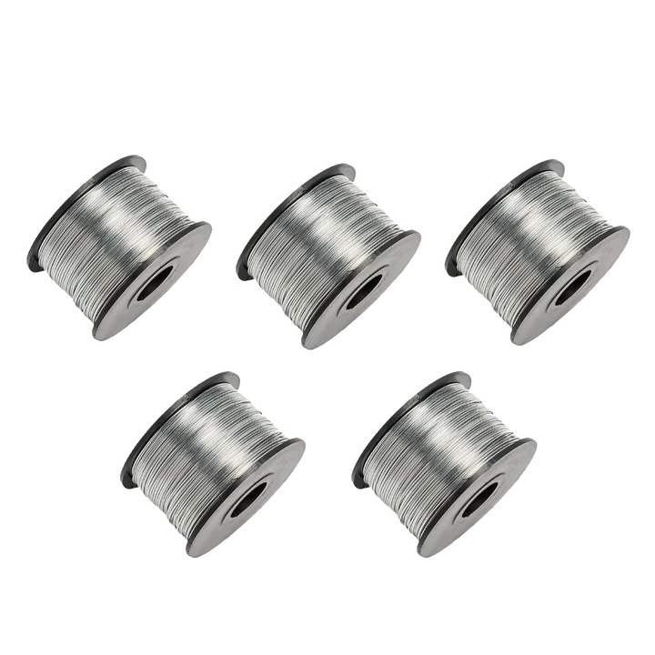 Тел за връзване за строителство, 110м, 0.8мм, комплект от 5 броя, поцинкован материал