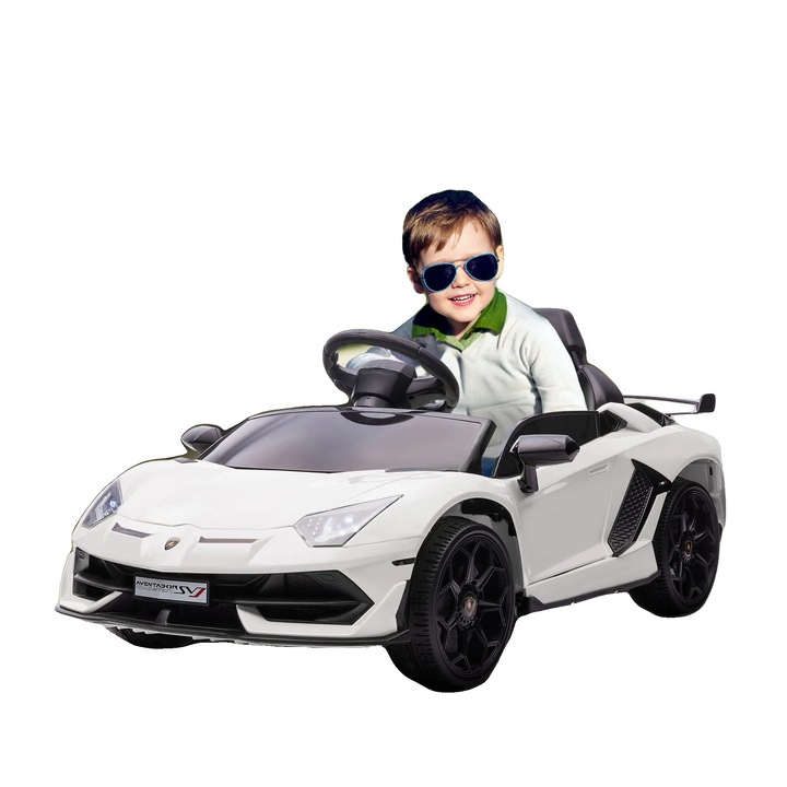 Masinuta electrica 46x24x18 inch, plastic durabil, viteza maxima 3.7 mph, pentru copii 3-8 ani