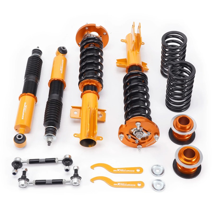 Kit suspensie coilovers, inaltime ajustabila 505-665 mm fata, inaltime ajustabila 500-585 mm spate, rata arc 8 kg/mm fata, rata arc 6 kg/mm spate, 70x50x20cm