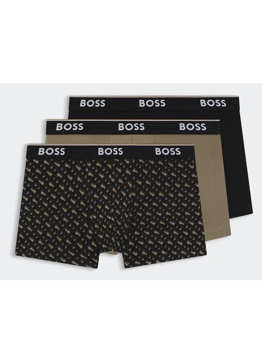Set lenjerie intima barbati, BOSS, 3 boxeri, bumbac