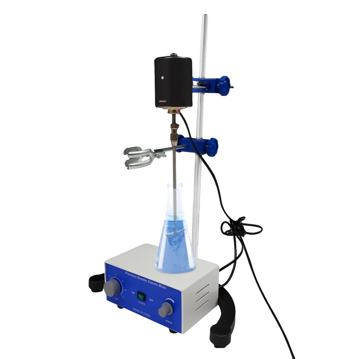 Mixer electric de laborator, constructie durabila, amestecare eficienta, albastru, 20.5x14x60cm