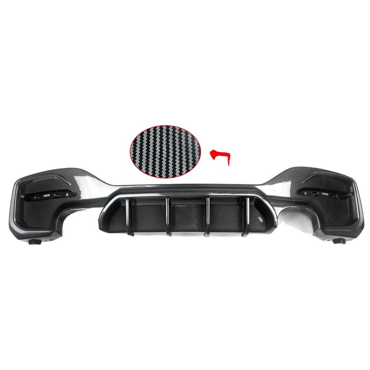 Difuzor spate pentru bara, plastic durabil, potrivire personalizata, verde armata, 150x35x18mm