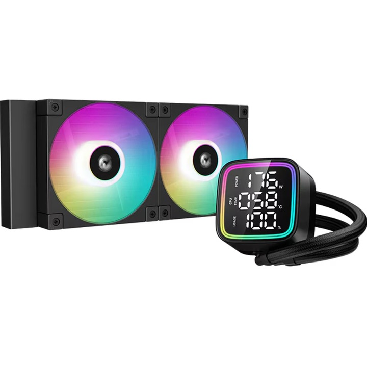Cooler CPU DeepCool LD240, 600-2400rpm, 120mm, iluminare RGB Negru