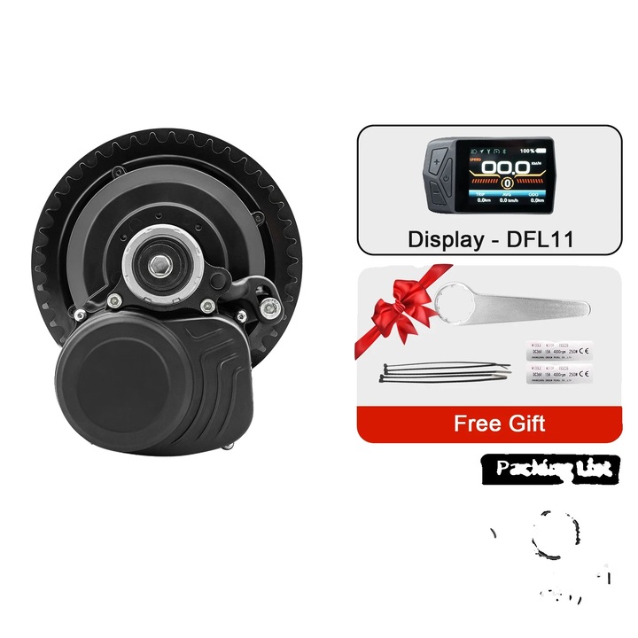 Kit de conversie bicicleta electrica, 36V 350W, 4 moduri de mers, instalare usoara, fara baterie