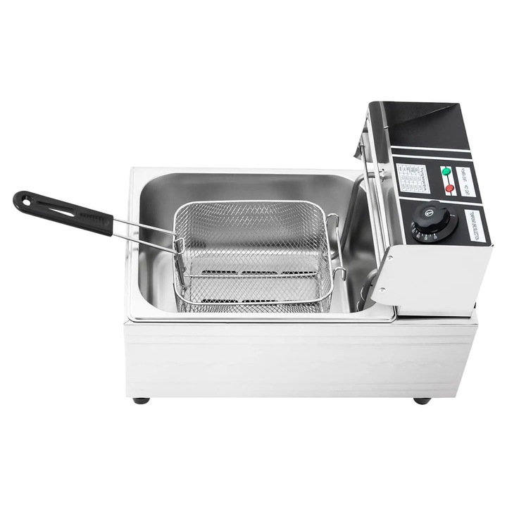 Friteuza Adler, 3L, 2200W, tehnologie convectionala, 80-200°C, dimensiuni 23x29x31,5cm