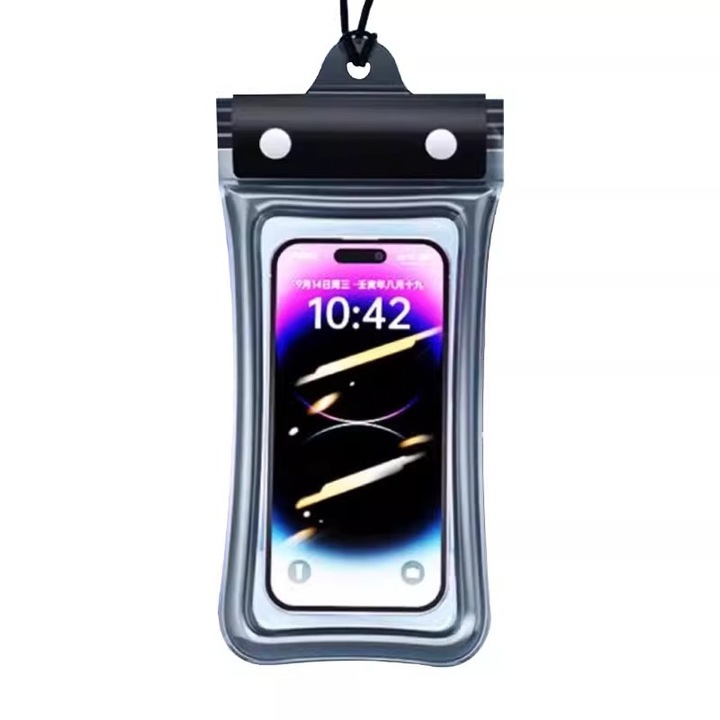 2 db vízálló telefontok készlet | Univerzális esőálló és vízálló tok | Víz alatti telefontok, utazáshoz, strandoláshoz és úszáshoz alkalmas (2 db-os szett, fehér és fekete)