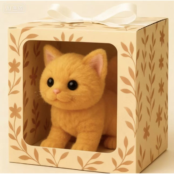 Caine robotic interactiv, jucarie de plus, misca si latra, culoare maro, 30x20cm