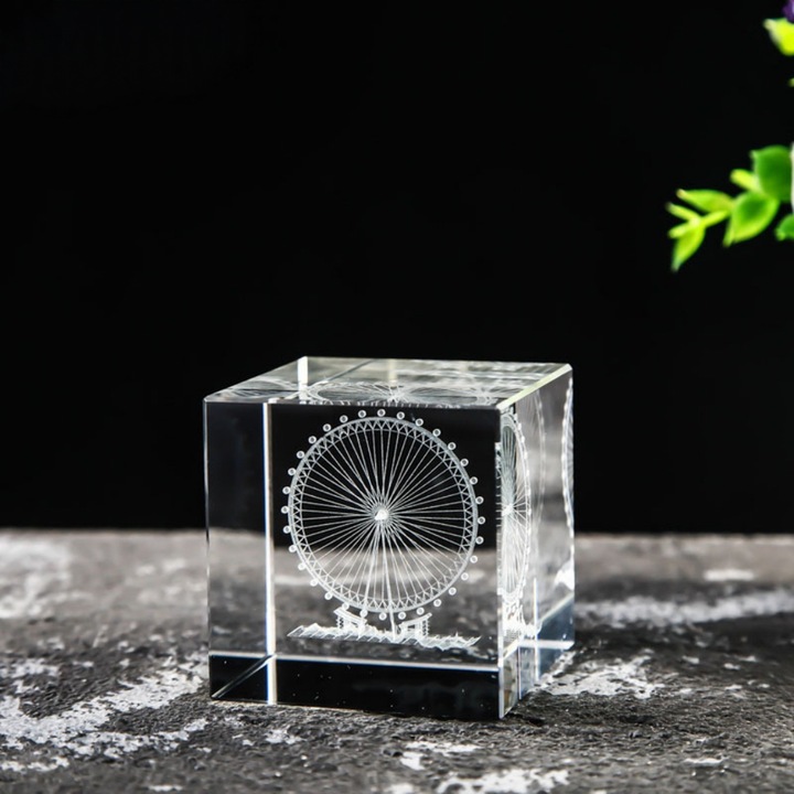 Cub Cristal 3D "Roata Panoramica", Generic, 6cm