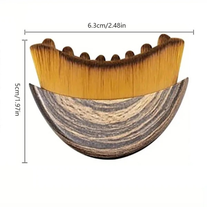 Perie de drenaj limfatic, design ergonomic, pentru conturarea fetei, barbiei si liniei maxilare