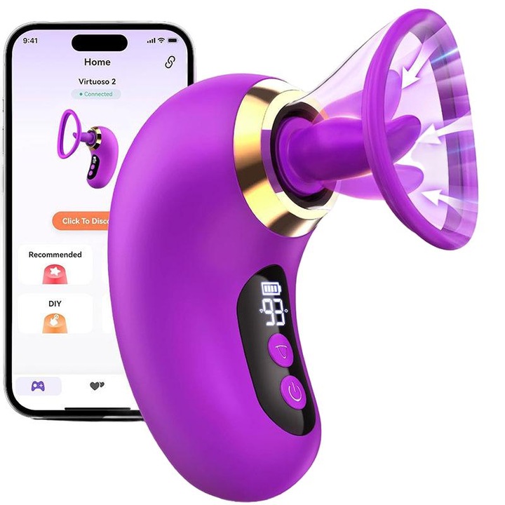 Vibrátor, Mozgás, 3 szívó üzemmód, 9 vibrációs funkció