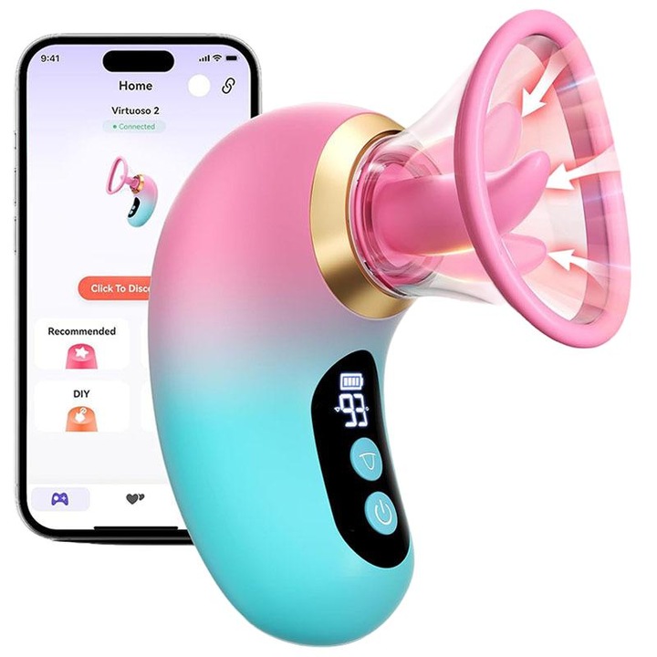 Vibrátor, 3 szívó üzemmód, 9 vibrációs funkció