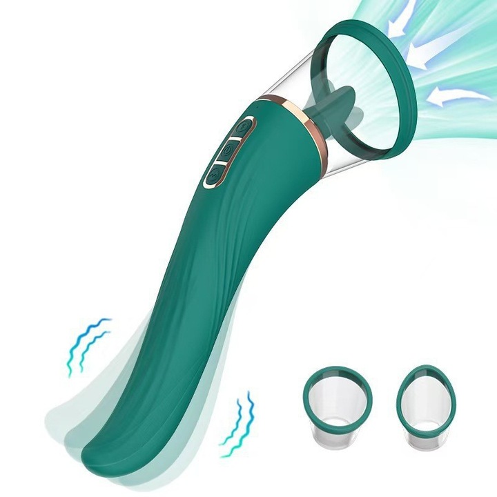 Vibrátor 3 az 1-ben, csikló- és mellbimbó-stimuláció, 7 rezgési mód, vízálló, 500mAh