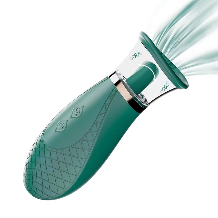 Klidoriális vibrátor vibrációval, 9 nyalási mód, 3 szívási mód, vízálló, USB újratölthető