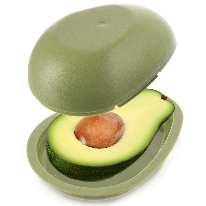 Cutie alimentara pentru avocadoului, Artemis, 12,5x9,5x5,5cm, verde