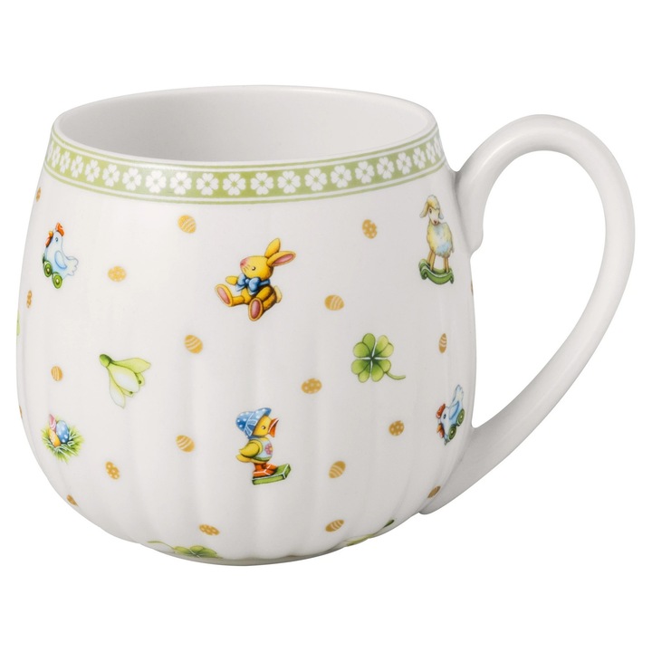 Cana Villeroy & Boch, colectia Easter Delight, 360 ml, design pastel, flori, 9,9x8,8x12,8 cm
