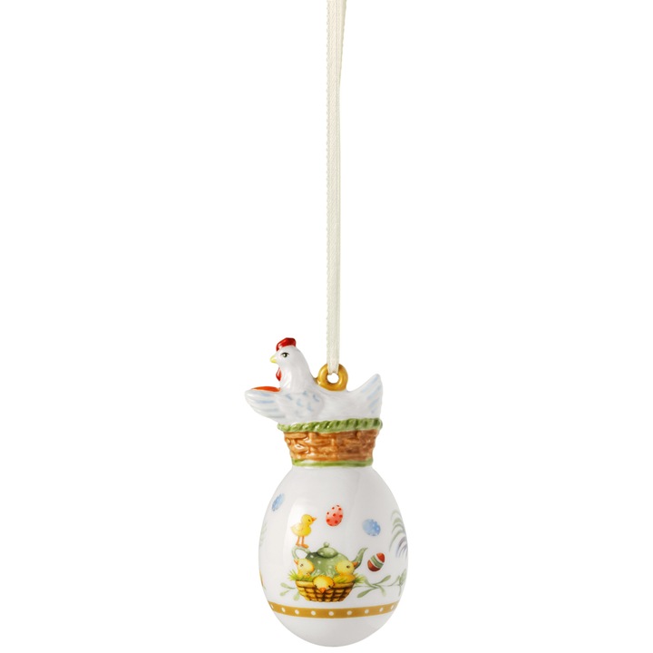 Великденска декорация, Villeroy & Boch, Annual Easter Edition 2026, 4,6x9,5x4,6см, порцелан, ръчно рисувани детайли