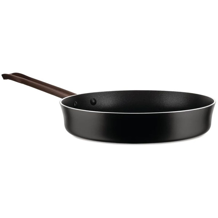 Alessi edo tigaie cu maner lung, Ø 24, otel, maro