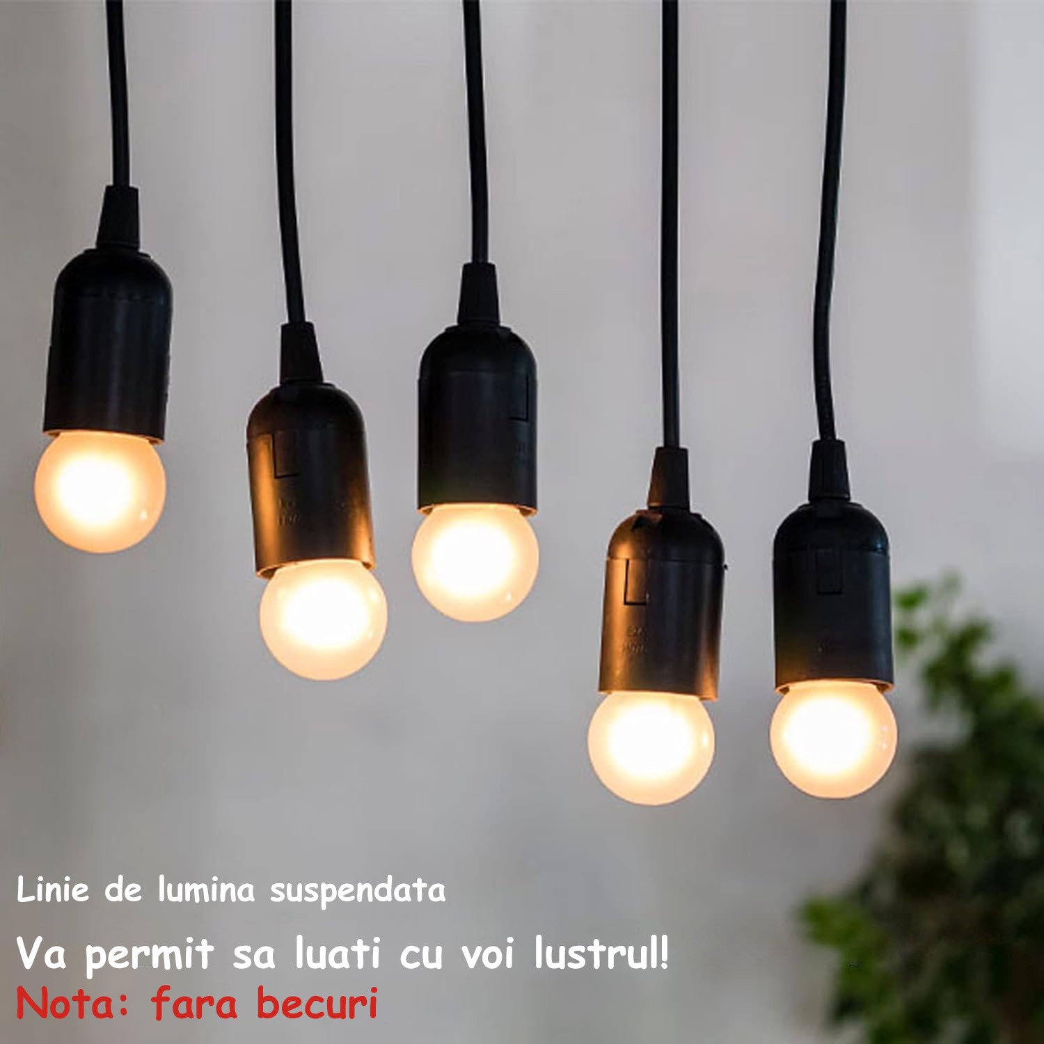 Dulie cu stecher si intrerupator, E27 cu cablu alimentare 1.8m si ...