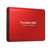 SSD extern Portable 1TB, USB 3.1, HDD extern Portabil SSD, pentru PC, Mac, Desktop, Laptop, OUYLAF, Red
