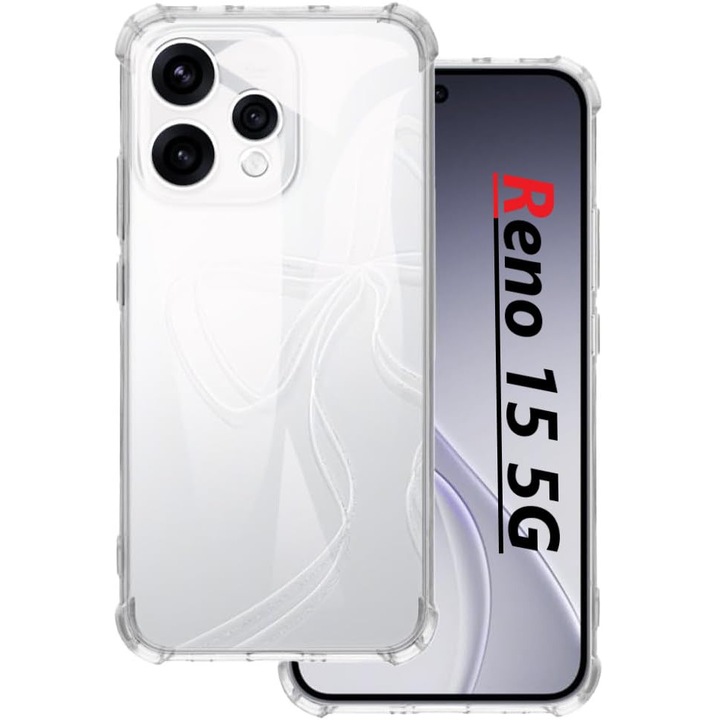 Калъф за Oppo Reno 15 5G Тънък антишоков 1.5мм подсилени 4 ъгъла, прозрачен