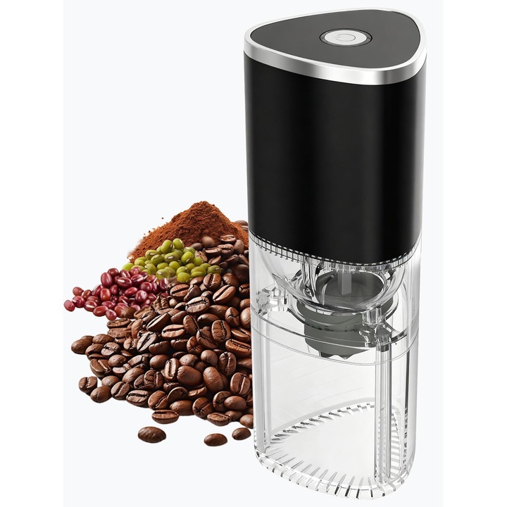 Rasnita electrica portabila, setari de macinare ajustabile, design ergonomic, negru