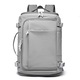 Rucsac de calatorie, compatibil cu laptop, curea ajustabila, gri, 43x30x18 cm