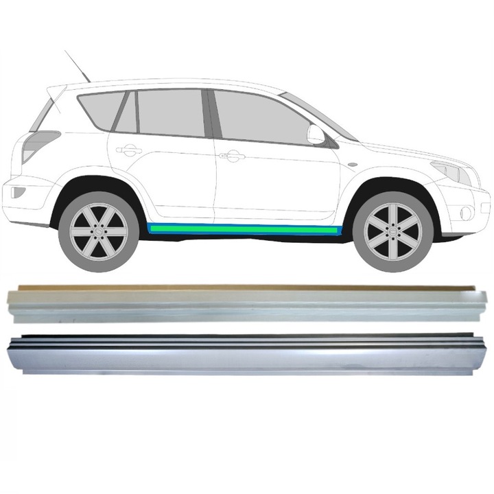 Reparatie Prag Interior + Exterior Pentru Toyota Rav4 2006-2013 / Stanga = Dreapta (Simetric) / Set