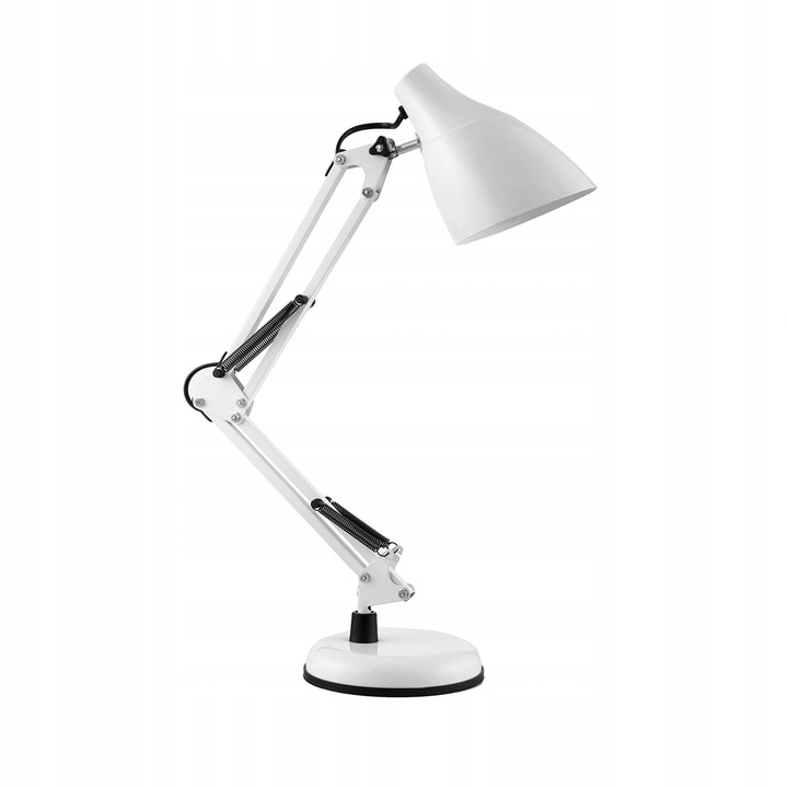 Lampa de birou, Dian, alb, 60W, 73cm