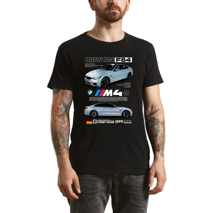 Tricou barbati BMW, negru, pentru pasionatii de masini BMW, marimea S