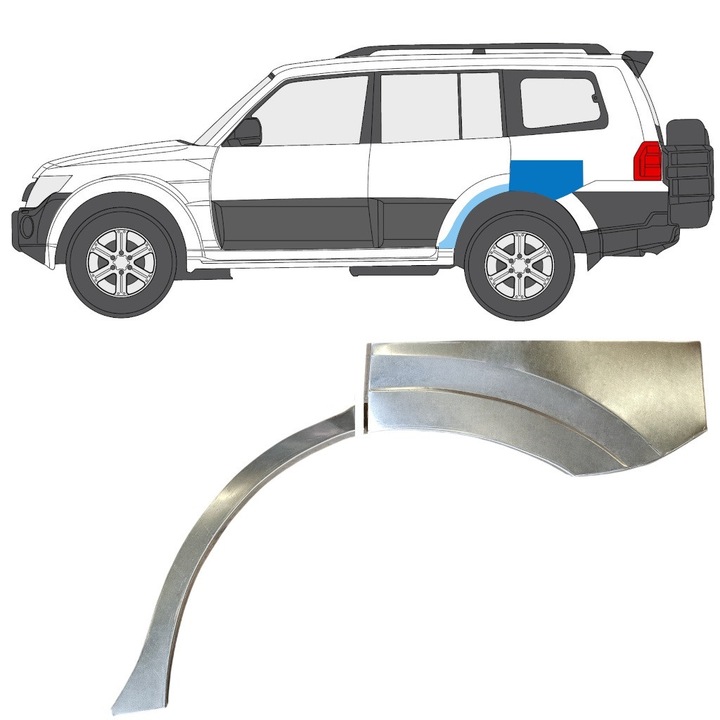 Reparatie Aripa Spate Pentru Mitsubishi Pajero 2006-2021 / Stanga