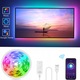 Smart RGB USB LED лента 2.8 м, Интелигентно управление от приложение, Амбиентно осветление и подсветка за телевизор, Синхронизация с музика, Гласов контрол Alexa и Google, Многоцветна