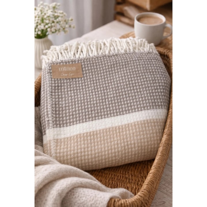 Kiváló minőségű puha török takaró pamutszálakból, 180 x 220 cm