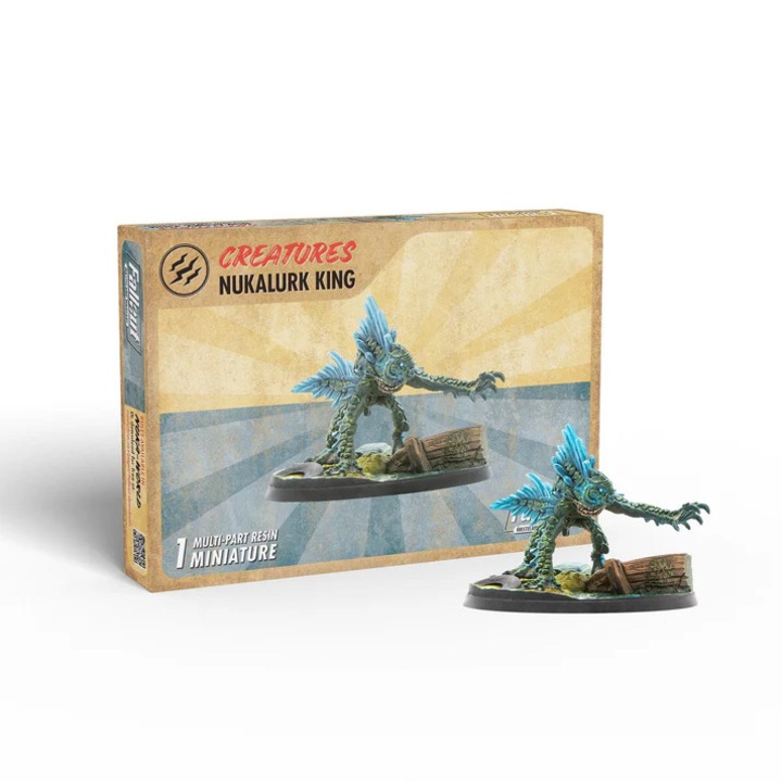 Extensie de joc Fallout Wasteland Warfare, Creatures Nukalurk King, Modiphius, model de asamblat, gri