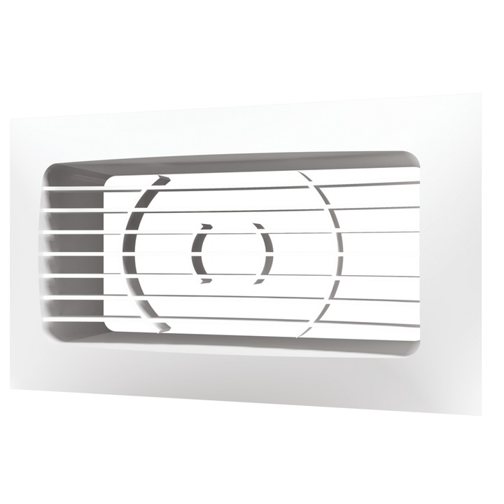 Grila ventilatie rectangulara 55x110 mm, plastic Alb