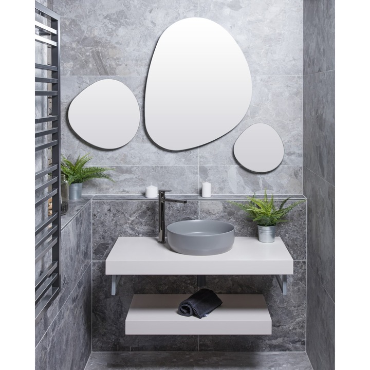 Aszimmetrikus tükör NATUREL 31,5x31cm, C típus