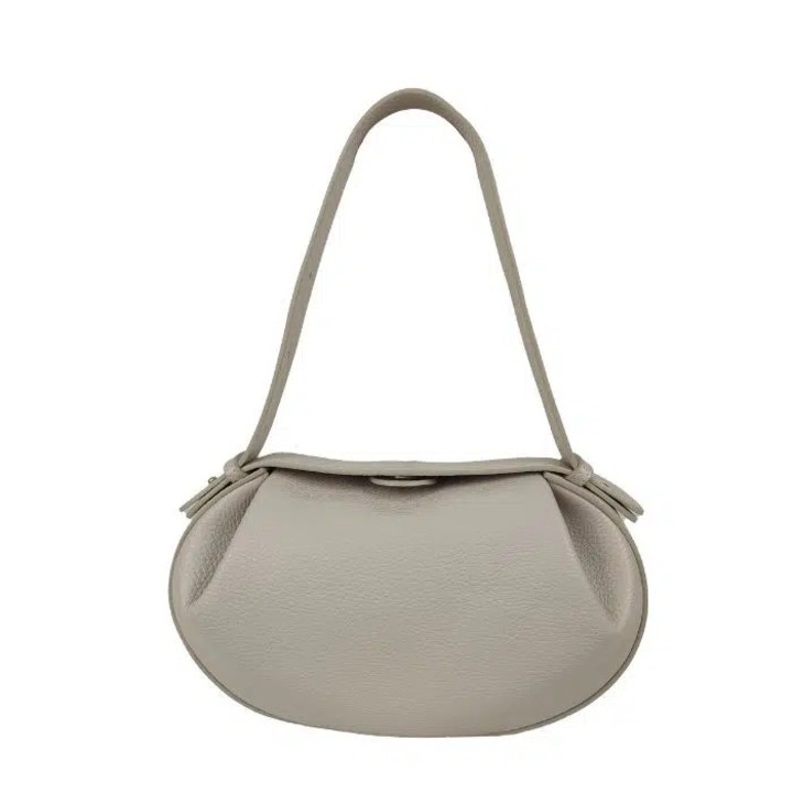 Geanta dama din piele naturala Matis Atelier Antonia, Beige Clair, 30x18x10 cm